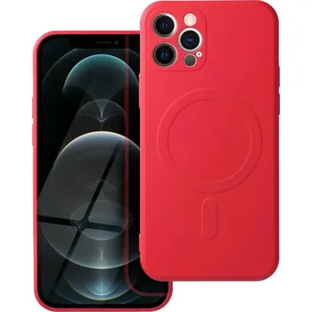 Pouzdro na mobilní telefon Pouzdro MagSafe Silicone Case pro Apple iPhone 12 PRO (6,1") červené