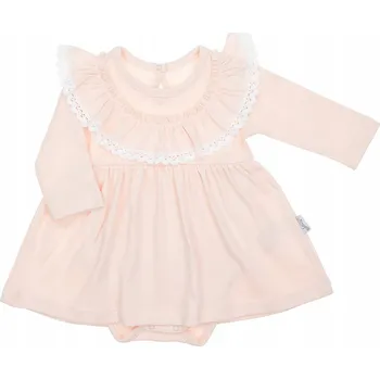 Dívčí šaty Dívčí lososové šaty-body Nicol, vel. 62