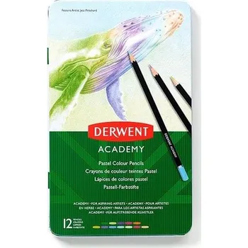 Kresba Sada pastelek 12 plechovek pastelových barev Derwent Academy
