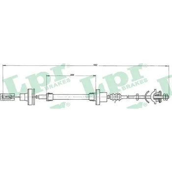 Spojkové lanko Tažné lanko, ovládání spojky LPR C0272C
