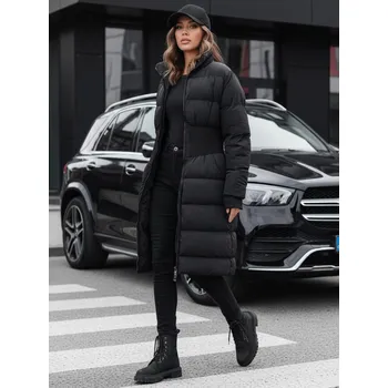 Dámská parka Dámská bunda zimní dlouhá prošívaná FABWARM TY4620 Barva: Černá, Velikost: L