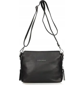 Kabelka Toscanio kabelka přes rameno přírodní kůže černá