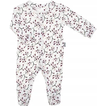 Kojenecký overall Dívčí bavlněný overal s květinami, krémový, Nicol, vel. 62