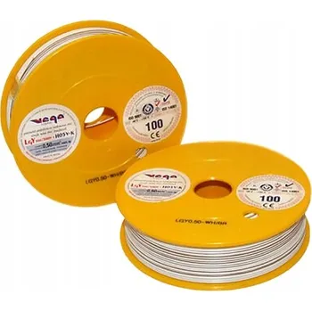elektrický kabel Kabel LGY/H05V-K 0,50 mm2 100 m Bílo-Hnědý