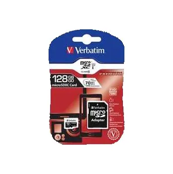 Paměťová karta Verbatim paměťová karta micro SDXC, 128GB, micro SDXC, 44085, UHS-I U1 (Class 10), s adap,rychlé dodání