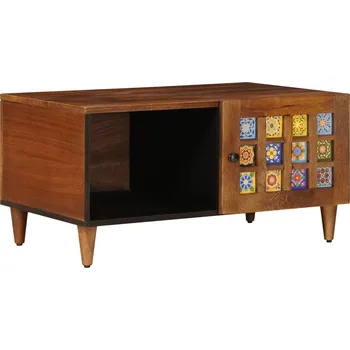 Konferenční stolek vidaXL Konferenční stolek Hnědá 80 x 50 x 40 cm Masivní mangové dřevo [4018228]