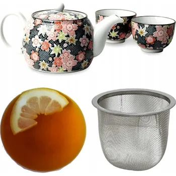 Japonská Elegantní Čajová Sada s Barevným Květinovým Vzorem, Konvice 600 ml