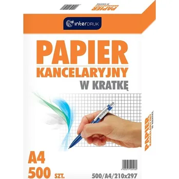 Papír pro tiskárny Interdruk kancelářský papír A4 s mřížkou, 500 listů