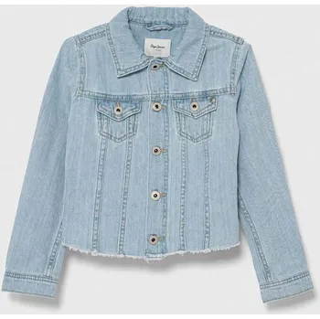 Chlapecká bunda Bavlněná džínová bunda Pepe Jeans ISA JACKET JR PG401098 modrá 50X, vel. 176