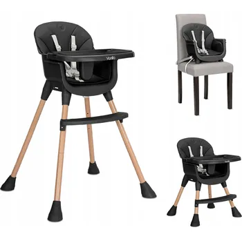 Jídelní židlička 3v1 s podnožkou, tácem, popruhy a stolkem Lorelli