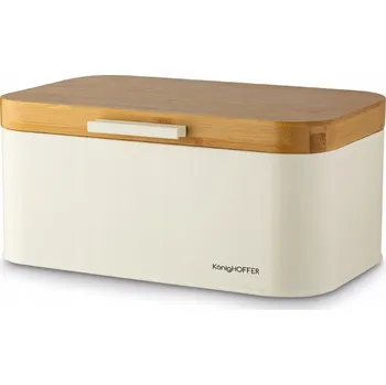 chlebník Chlebník s prkénkem Konighoffer béžový, ocel