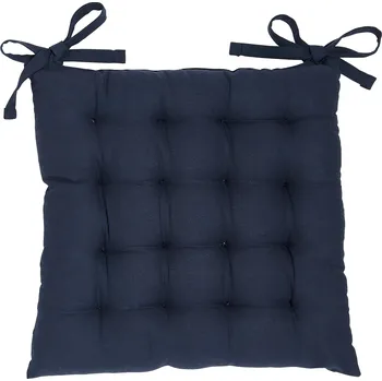 Polštář Today Bavlněný polštář na kuchyňskou židli COMFORT, vázaný, 38 x 38 cm, tmavě modrý