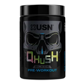 Anabolizér USN Qhush Black Pre - Workout 220 g modrá malina