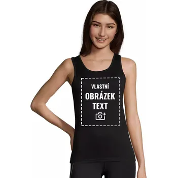 Dámské funkční tílko s vlastním potiskem, Barva Černá, Velikost L, Canvas Dámské tílko Racer Bezvatriko.cz