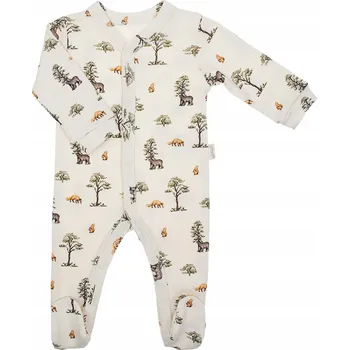 Kojenecký overall Chlapecký bavlněný overal , krémová lesní barva, Nicol, vel. 56