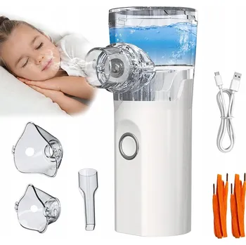 PŘENOSNÝ INHALÁTOR NEBULIZÁTOR SÍŤOVÝ MEMBRÁNOVÝ TICHÝ PŘENOSNÝ