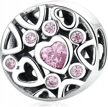 Přívěsek Přívěsek RŮŽOVÁ SRDÍČKA Silverlove stříbro ryzosti 925