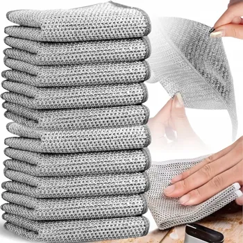 Utěrka Utěrka na čištění nádobí SCRUBIWIPE polyester 10 ks šedá