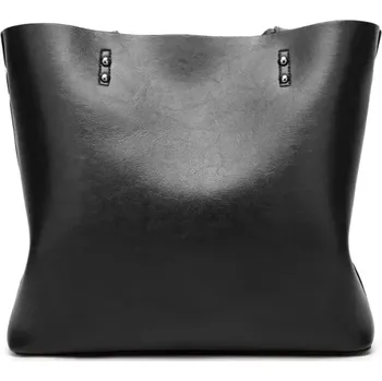 Kabelka Městská kabelka Meliko RO268B (Elegantní černá dámská městská shopper kabelka přes rameno 38 x 27,5 x 14 cm, pevná EKO kůže)