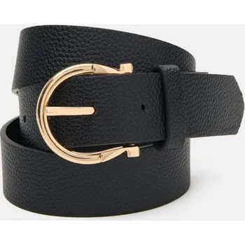 Opasek Sinsay - Pásek z imitace kůže s texturou - černá - 9690F-99X - 9690F-99X-S