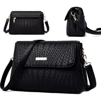 Kabelka Módní kabelka SINNI DK56 (Městská dámská kožená kabelka 26 x 16 x 10 cm, nastavitelný pásek, zlaté kování, silná EKO kůže)