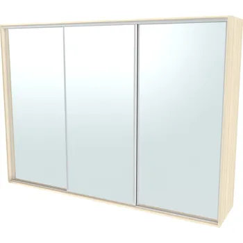 Postel NÁBYTEK MIKULÍK s.r.o. FLEXI 3 - šatní skříň 3x zrcadlo, 240/260/280/300 x 220/240cm Šířka: 300cm, Výška: 240cm, Dekor: olše Šířka: 300, Výška: 220, Dekor: akácie světlá