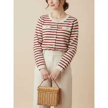 Dámské oblečení Sinsay - Akrylový kardigan s náprsními kapsami - červená - 646IJ-33P - 646IJ-33P-M