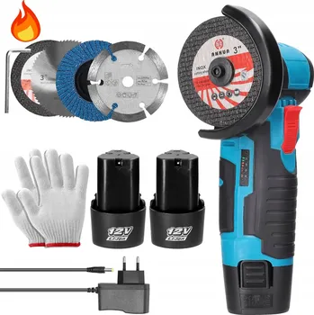 úhlová bruska ÚHLOVÁ BRUSKA MINI 12V BEZKARTÁČOVÁ 1500MAH 19500 OT/MIN 2 BATERIE