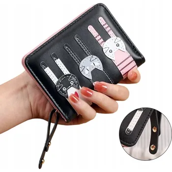 Peněženka Peněženka se třemi kočkami, jednoduchá peněženka na zip