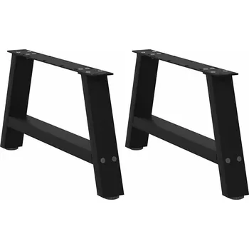 Jídelní stůl zahrada-XL Nohy konferenčního stolku ve tvaru A, 2 ks, černé, 70 x (30-31) cm, ocel 4012824