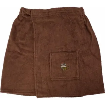 Zástěra do sauny NAMU TEKSTILE, 50 x 55 cm, hnědá