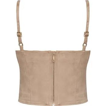 Guess Top W6RH03 WJ472 Béžová Slim Fit XL