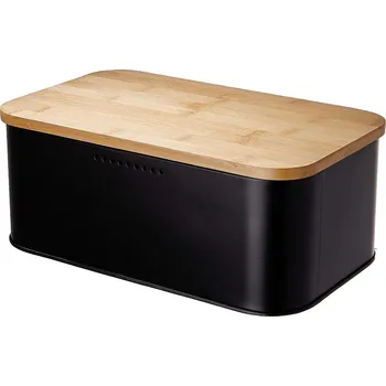 chlebník Butlers BREAD'N'BREAKFAST Chlebník s víkem - černá