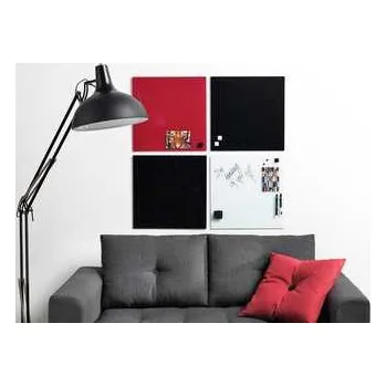 Kancelář Skleněná magnetická tabule 80x60 cm – červená,rychlé dodání