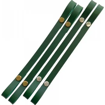 Kabelka Popruh na košík nebo kabelku kožený š.1cm - 50cm - zelený lahvový