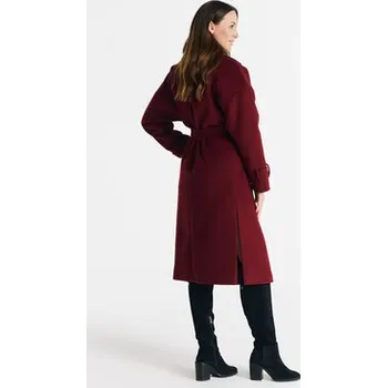Dámský kabát Salme Vlněný kabát Luna Bordó Regular Fit 38