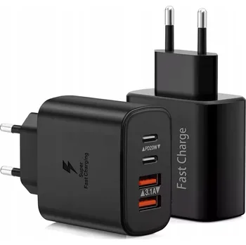 Síťová nabíječka Alogy 40W, 4x USB, USB-C, rychlé nabíjení Quick Charge
