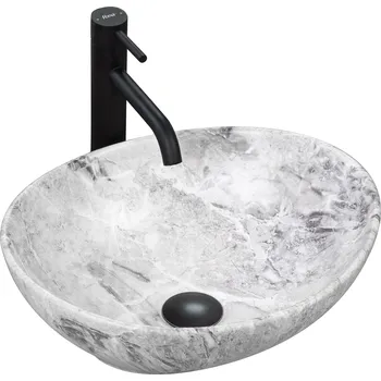 Rea Sofia grey 40 umyvadlo na desku, REA-U9908