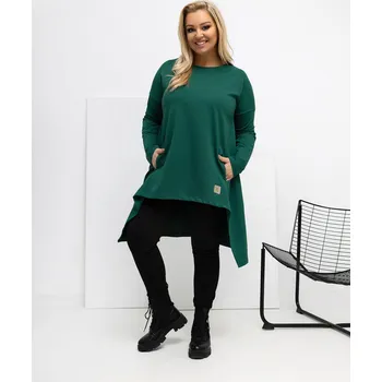 Dámská tunika Dámská tunika Plus Size RV-TU-5042.09X RELEVANCE Barva: Zelená - tmavě, Velikost: XL/2XL