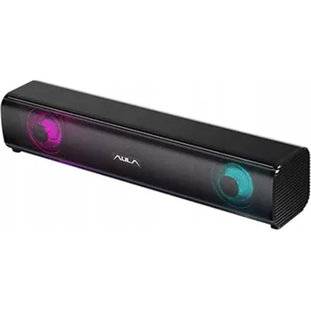 SOUNDBAR REPRODUKTOR AUDIO LED RGB AUX K POČÍTAČI Laptopu USB MINI JACK 3,5 mm