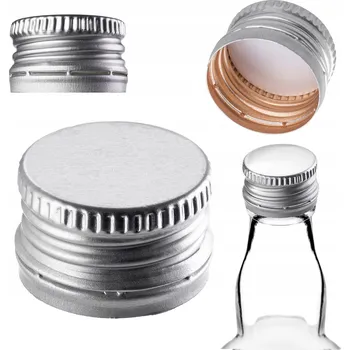 UZÁVĚRY NA LAHVE fi28 STŘÍBRNÉ ZÁTKY NA LAHVE 100 Ks