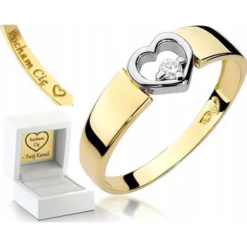 Prsten ZLATÝ PRSTÝNEK S DIAMANTEM SRDCE KAŽDÁ VELIKOST