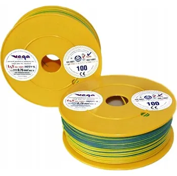 elektrický kabel Kabel LGY/H05V-K 0,75 mm2 100m Žluto-Modrý