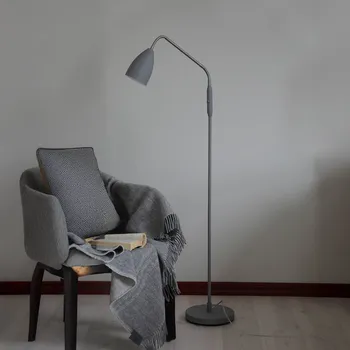 Lampička Markslöjd LED stojací lampa Patro, šedá, kov, stmívatelná - Stínidlo na lampu - výška 14,5 cm, Ø 10 cm; Ø podstavec 23 cm; připojovací kabel 200 cm šedý 1 x 4,9 W LED - Doprava zdarma