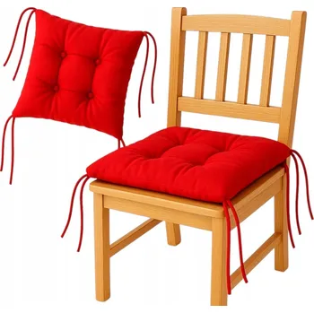 Polštář Polštář na židli ČTVEREC 40x40 cm ČERVENÝ