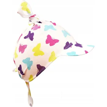 Čepice ŠÁTEK S KŠILTEM čepice léto MOTÝLCI KLEKLE