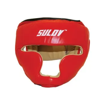 Chránič hlavy na box a bojový sport Chránič hlavy uzavřený SULOV®, kožený, vel. M, červený
