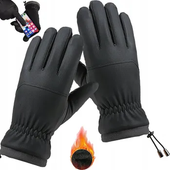 Cyklistické rukavice Zimní dotykové rukavice na kolo – voděodolné, větruodolné, unisex, černé