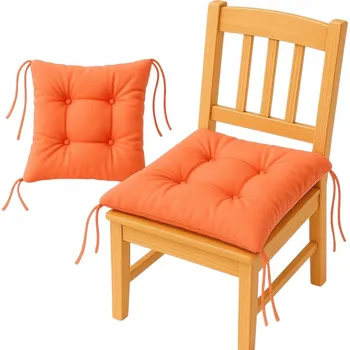 Polštář Polštář na židli ČTVEREC 40x40 cm ORANŽOVÝ