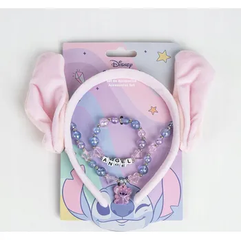 Čelenka Cerda Sada doplňků 3 ks čelenka s oušky do vlasů Stitch Angel 8185